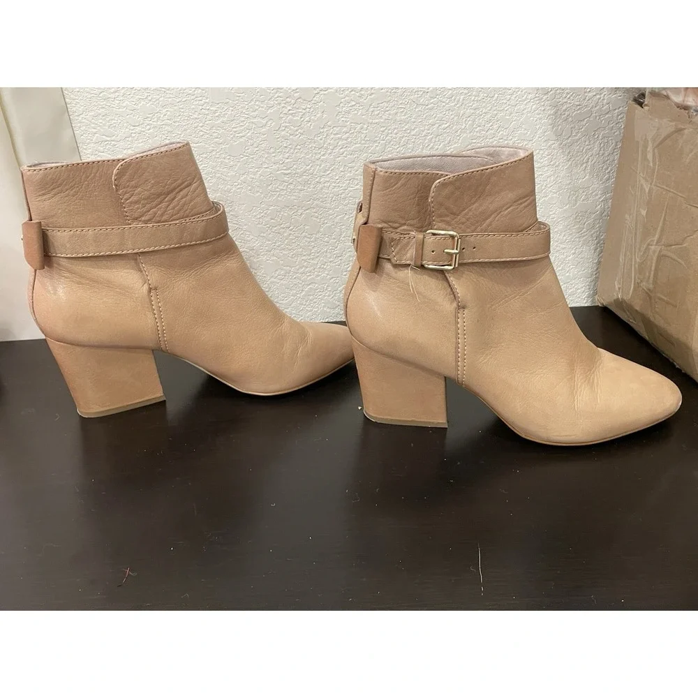 KATE SPADE Ankle Boots Size 10 Shoes Brandi Tan Natural Desert Leather‎ Chelsea